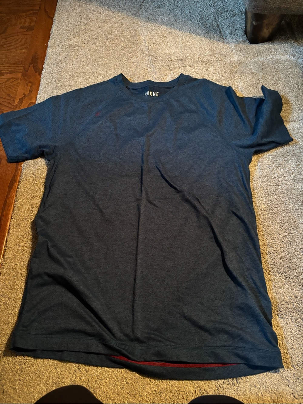 RHONE Men's Crew Neck Short Sleeve T-Shirt - Navy Blue